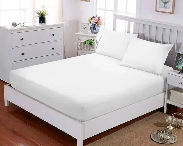 Digital Белая Простынь махровая на резинке с наволочками Anisa (220х240+30 см) Київ - фото 1