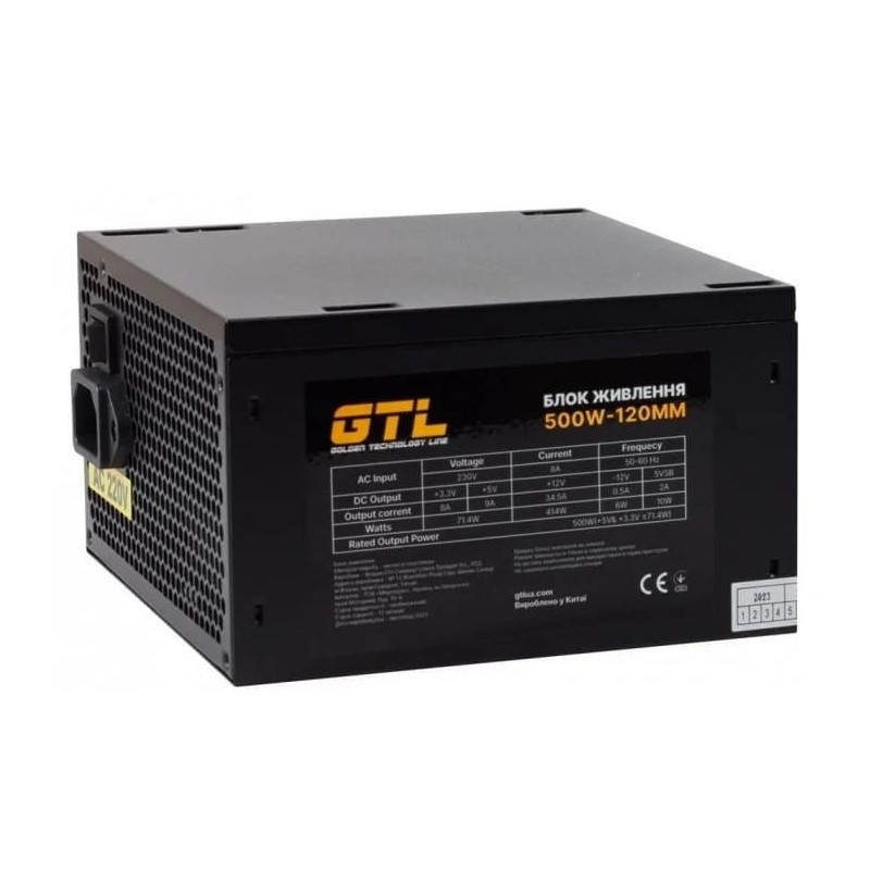 Блок живлення GTL Gaming Star (GTLGS500BK) 500W ( Чорний ) Харків - фото 5