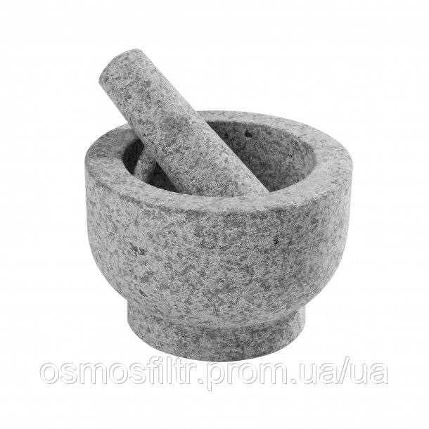 Ступка Axentia граніт з товкачем діаметром 15 см  H 11 см (116614) Київ - фото 1