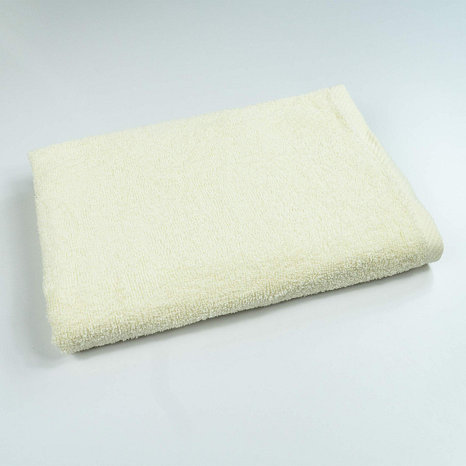 Бавовняний рушник для обличчя GM Textile 50х90см 400г/м2 (Молочний) Суми - фото 1