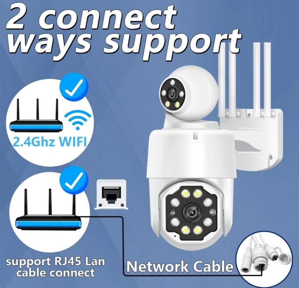 Камера Wifi 8мп 2 об'єктива ×50 зум Харків - фото 4