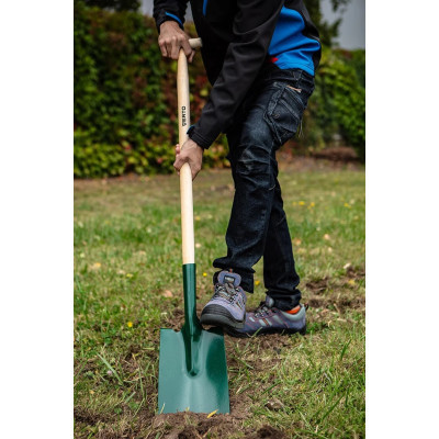 Лопата Verto штикова пряма, руків&apos;я дерев&apos;яне Т-подібне, 117см, 1.8кг (15G026) Вінниця - фото 2