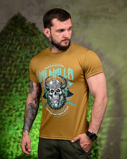Тактическая потоотводящая футболка Valhalla coyot ПП7705 Одесса - изображение 1