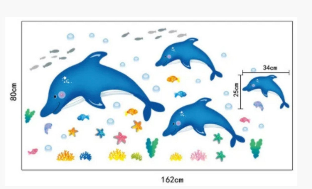 Наклейка интерьерная Дельфины Киев - изображение 2