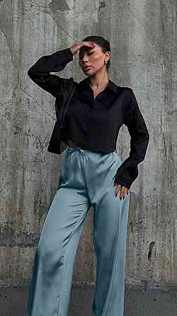 Жіночі стильні штани шовк Армані Оливка, 42/44 Одеса