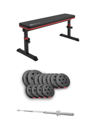 Набір Hop-Sport Premium 69кг з лавою HS-1025 Pro та штангою Киев