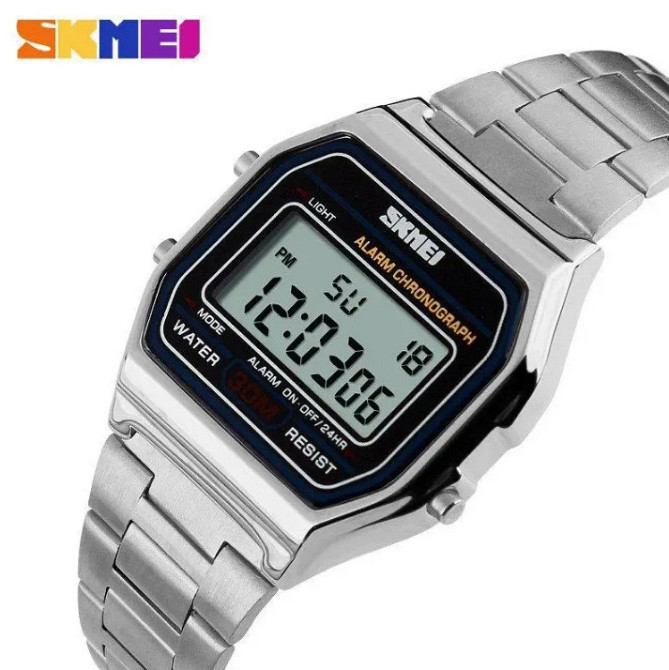 Зовнішній чоловічий годинник Skmei 1123 сріблястий Вінниця - фото 3