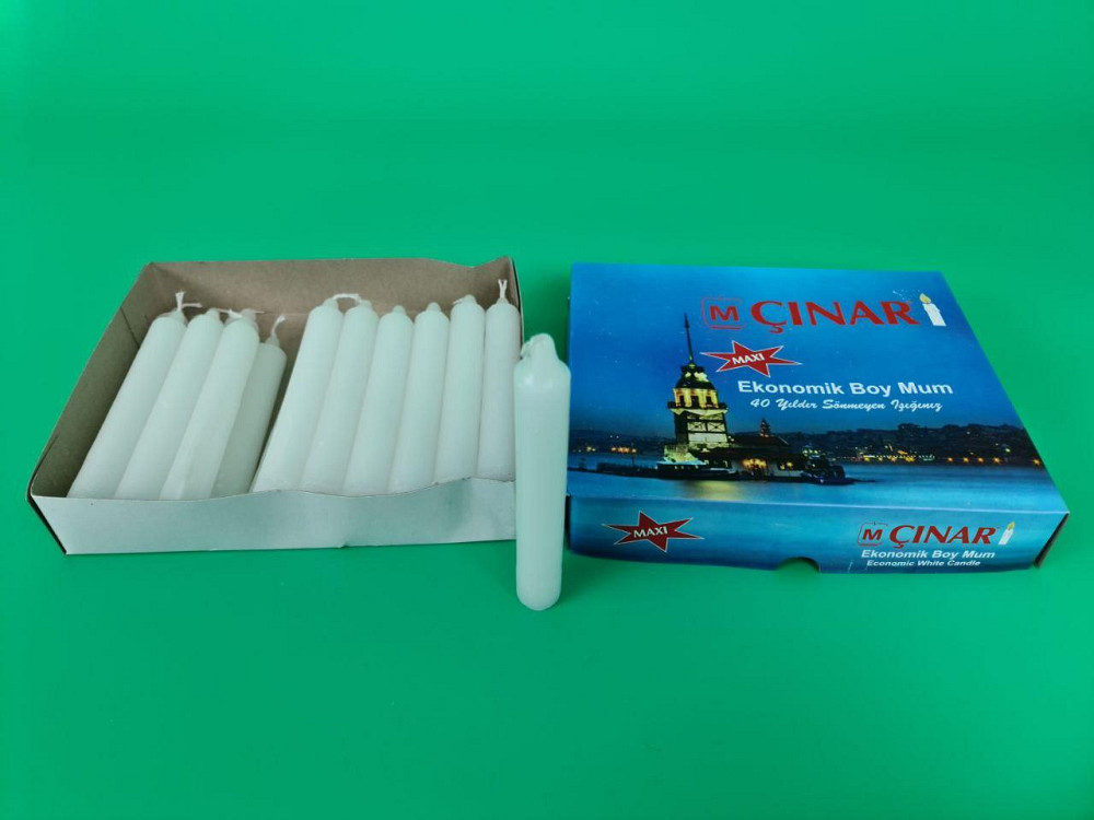 Свічка в коробці 15 см Ø 2 см 40 грамів 20 шт./пач. (середня) (20 шт.) Харків - фото 1