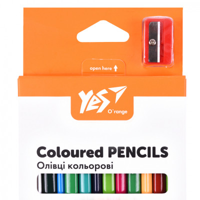 Олівці кольорові Yes Orange Line 18 шт 36 кольорів з точилкою (290752) Вінниця - фото 2