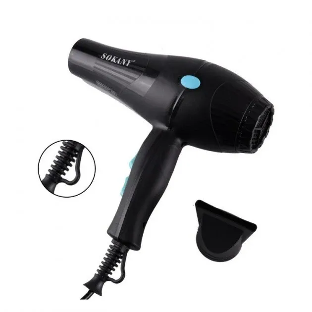 Фен для волосся SK-14042 складний, іонізація, 2 швидкості, 3 режими, компактний, дорожній, насадки Одеса - фото 3