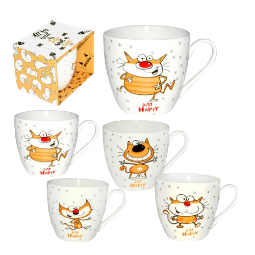 Чашка Happy Cat 450мл (подарункова уп) 4160-27 S&T Житомир