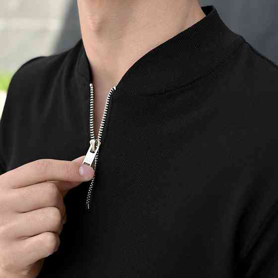 Мужская футболка поло черная Pobedov Nexus Киев