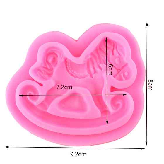 Силиконовая форма Лошадь 80 на 92 мм розовый Киев