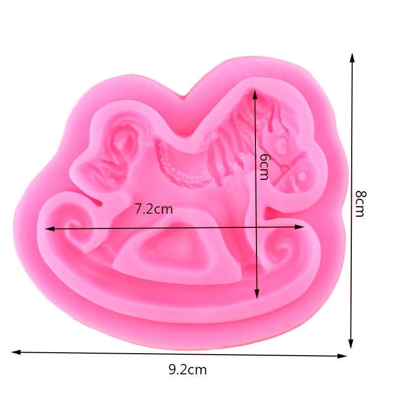 Силиконовая форма Лошадь 80 на 92 мм розовый Киев - изображение 2