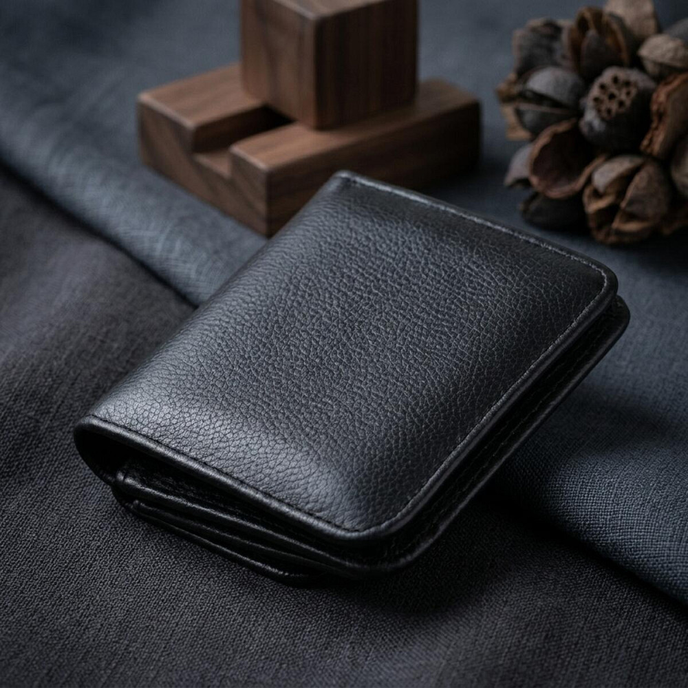 Маленький кошелек на кнопке женский ST Leather 19232 Черный Киев - изображение 14