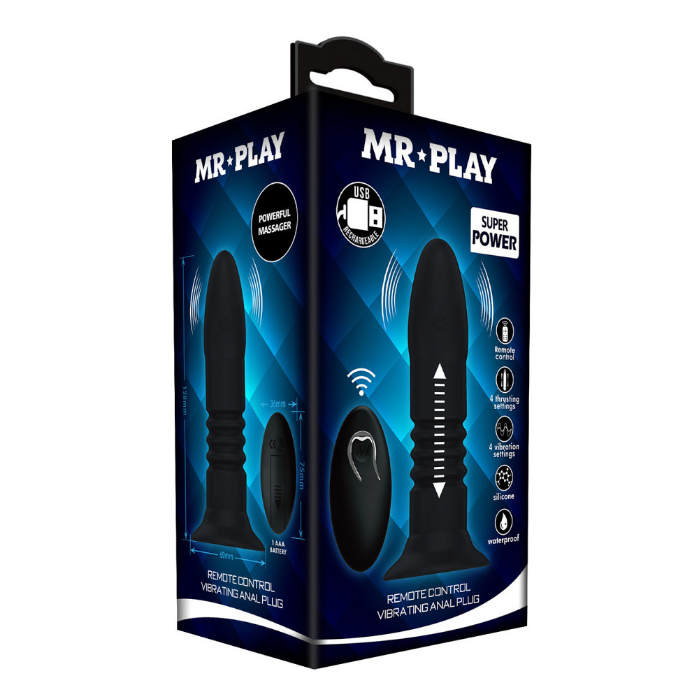 Анальная пробка - Mr.Play Remote Control Vibrating Anal Plug Sex Aura Киев - изображение 10