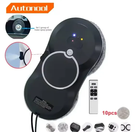 Робот для мойки окон NEW Glass Cleaning Robot с пультом дистанционного управления черный Коломия