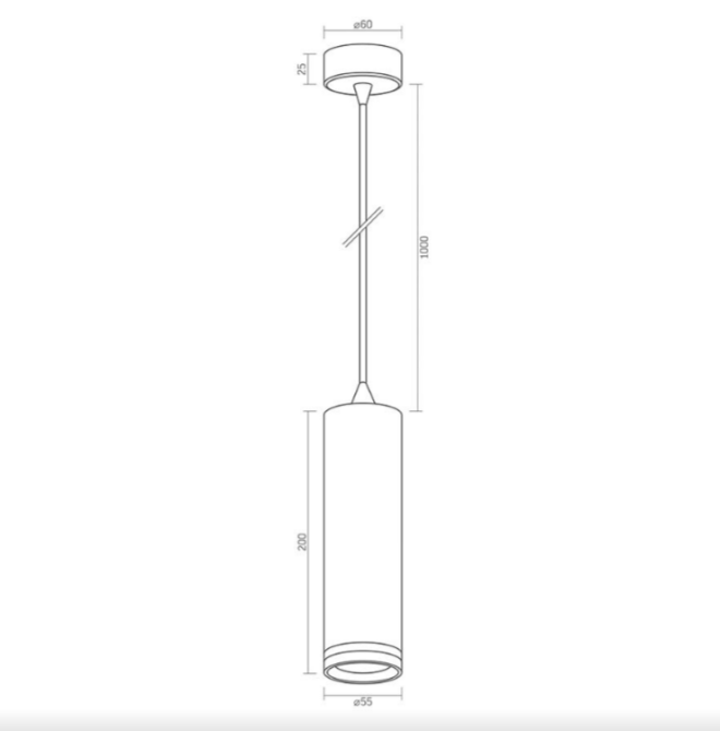 LED Світильник підвісний під лампу GU10 білий VL-SPF05D-W Videx Житомир - изображение 4
