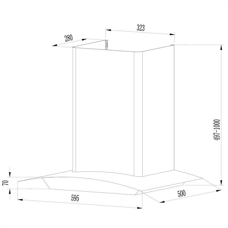 Вытяжка Gloria работа на вытяжке 60 см 580 м³/ч Стеклянный экран RGB LED нержавеющая сталь серебристый/черный Ровно - изображение 9