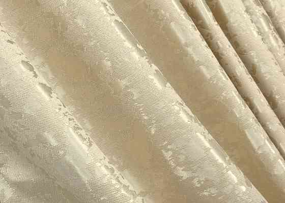 Комплект готових штор VR-Textil Льон мармур Pavliani ХО № 1909ш Кремовий 140х280 см 2 шт (39-0129) Київ