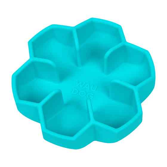 Миска для медленного питания WAUDOG Silicone, 750 мл, голубой Киев