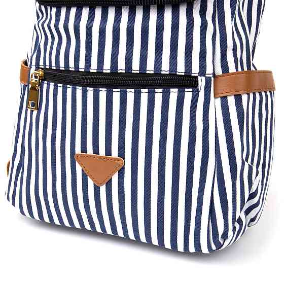 Рюкзак текстильний жіночий в смужку Vintage 20668 Білий Київ