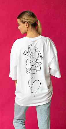 Футболка женская с принтом  46 Белая 2664083378 Днепр