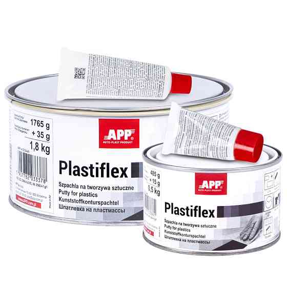 Шпаклівка для пластику "Plastiflex" + затв. 500г чорно графітова APP, 010448 Вінниця