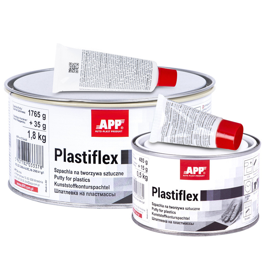 Шпаклівка для пластику "Plastiflex" + затв. 500г чорно графітова APP, 010448 Вінниця - фото 1