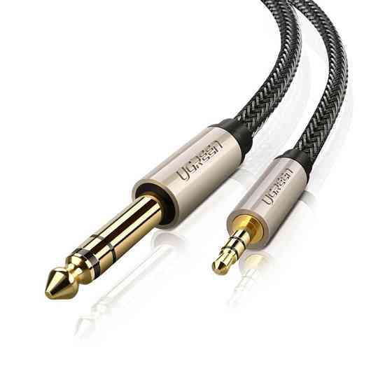 Аудиокабель UGREEN AV127 3.5mm to 6.35mm TRS Stereo Audio Cable 1m Gray Одесса