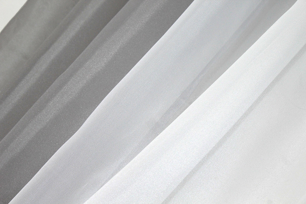 Кухонные шторы VR-Textil № 090к с ламбрекеном и подвязками серый с белым 280х170 см (50-310) Киев - изображение 6