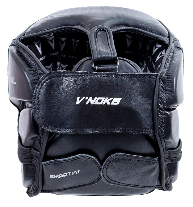 Боксерський шолом з натуральної шкіри V`Noks Futuro Tec чорний розмір S/M Київ - фото 5