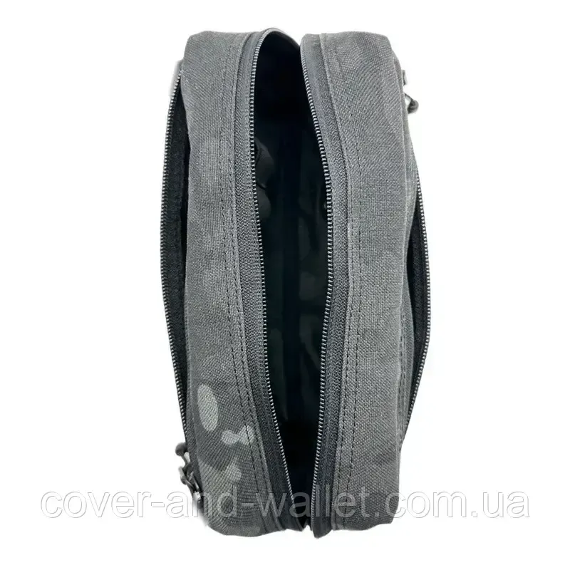 Компактная тактическая сумка бананка с велкро черный мультикам Cordura 1000D Киев - изображение 5