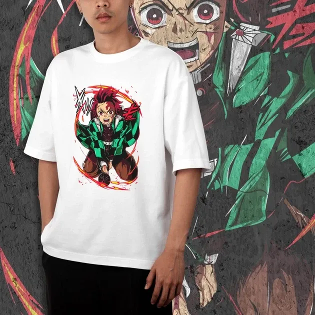 Футболка для подростка мальчика с принтом Клинок, рассекающий демонов Танджиро Камадо 6 WE Размер 160 Anime10436 Днепр - изображение 3