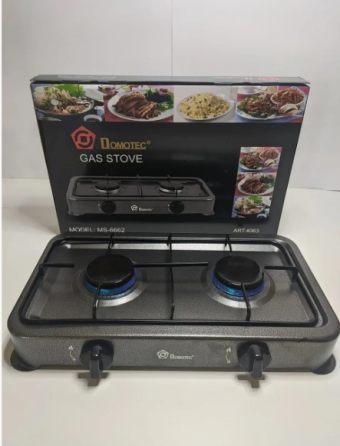 Газова плита DOMOTEC MS-6602 Настільна 2 конфорки   0,54 кВт х 2,  газ  G30 (LPG) 6845 Одеса