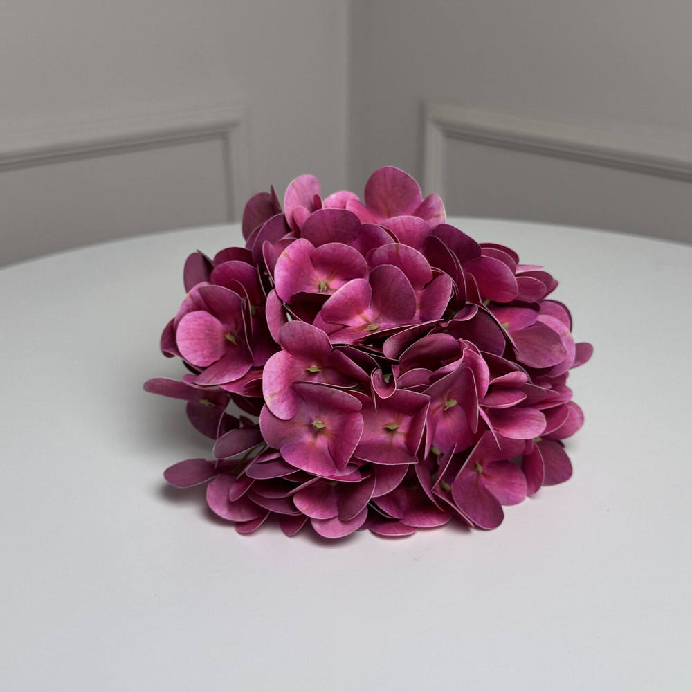 Гортензия латексная искусственная h=70см. d=17 cm 1шт. Цвет: фуксия AF-63 Львов - изображение 1