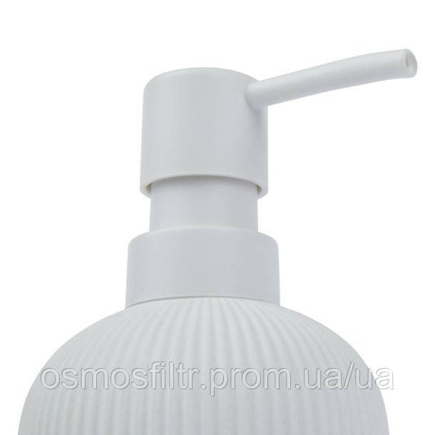 Дозатор для рідкого мила Axentia Samos полігума білий Ø 7,7 см Н 330 мл (135858) Київ - фото 2