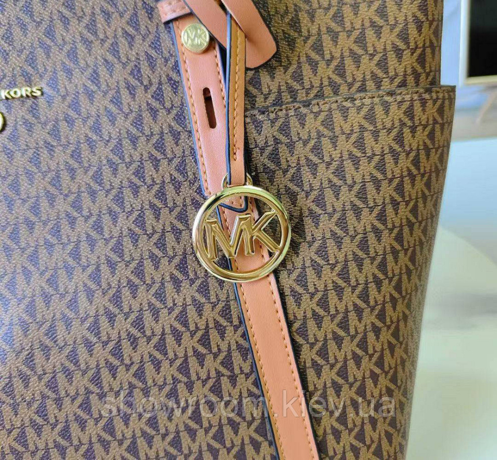 Женская сумка шоппер Michael Kors (55007) Lux коричневая Киев - изображение 8