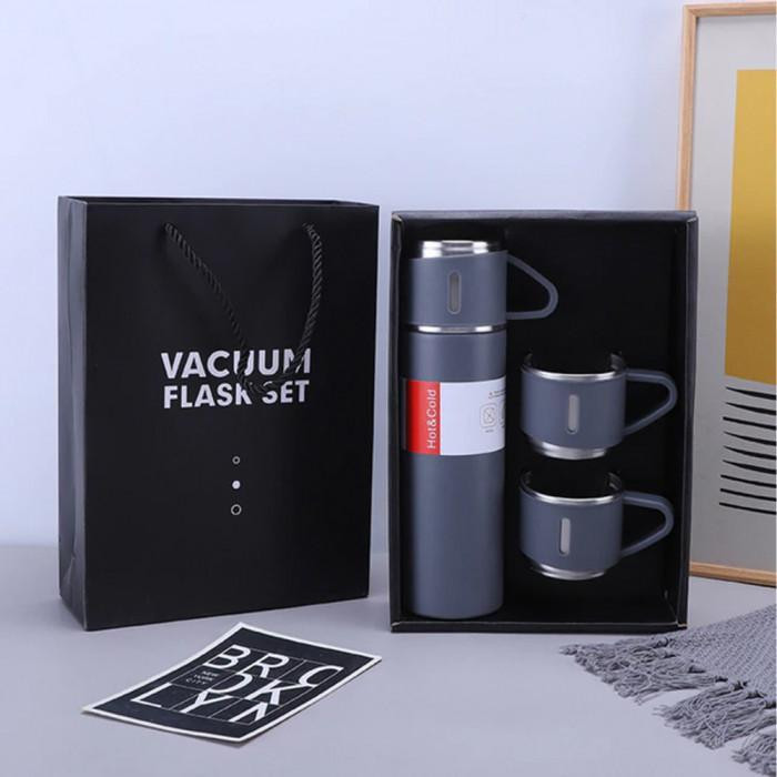 Термос з вакуумною ізоляцією і 3 чашками 500мл Харків - фото 3