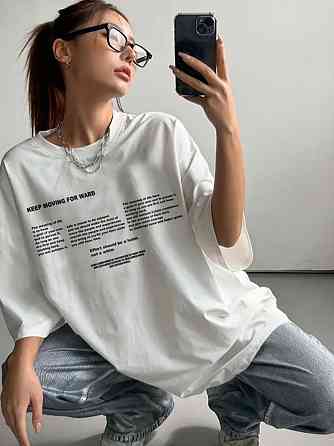 Футболка женская с принтом  46 Белая 2664084102 Днепр