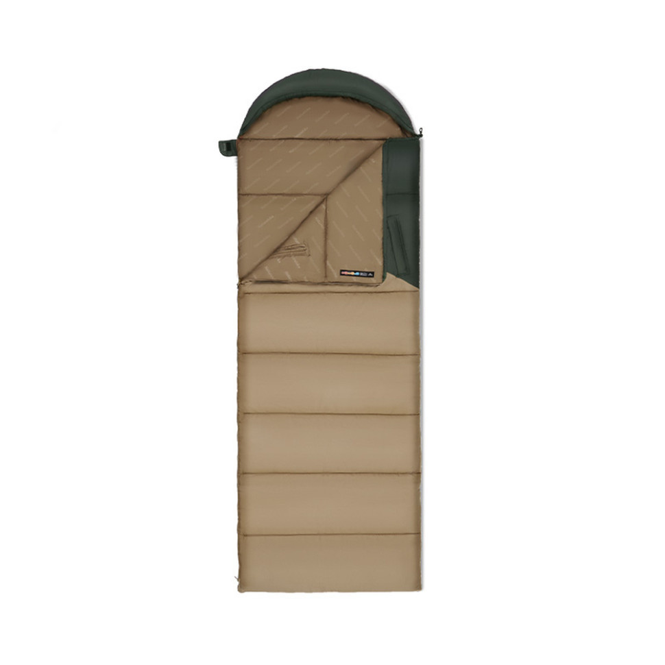 Спальник з капюшоном Naturehike Sunny Day PL02 U450 CNK2550WS028, (3,9°C), правий, коричнево-зелений Київ - фото 1