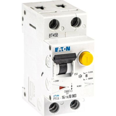 Диференціальний автоматичний вимикач Eaton PFL6-16/1N/B/003 (286431) Вінниця - фото 1