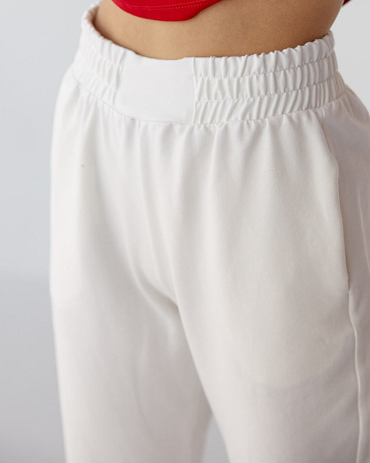 Спортивні штани жіночі джогери Молочний XL Харків - фото 2