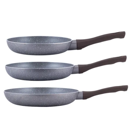 Набір сковорід d20см/24см/28см алюміній а/п Grey marble 4116 KAMILLE Житомир