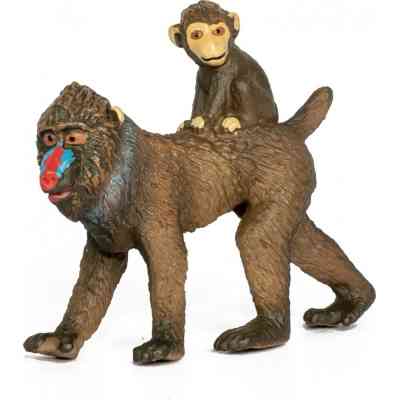 Фигурка Kids Team Сафари самка Мандрил с ребёнком (Q9899-A81_5) Винница