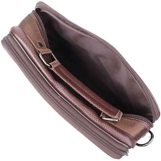 Сумка чоловіча з ручкою для перенесення в руці з натуральної шкіри Коричневий (Vintage) Київ