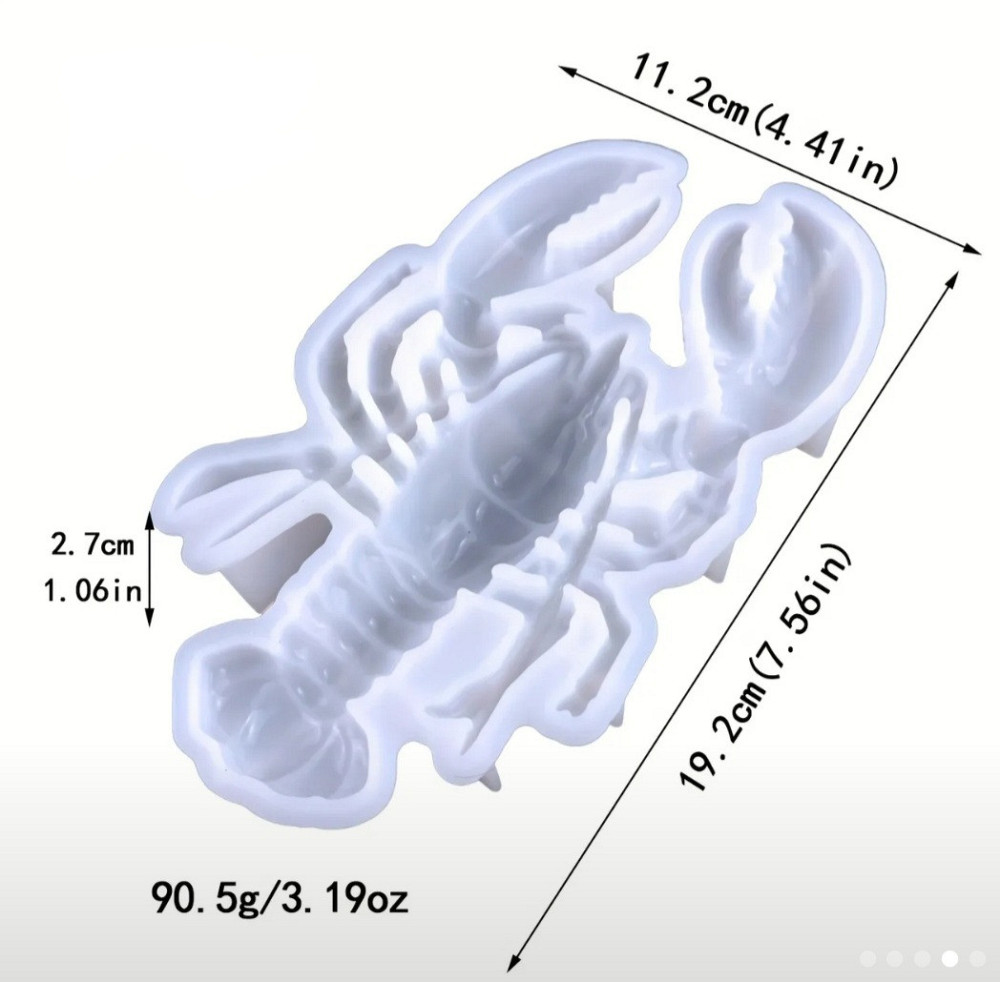 Молд силиконовый Рак 112 на 192 мм серый Киев - изображение 2