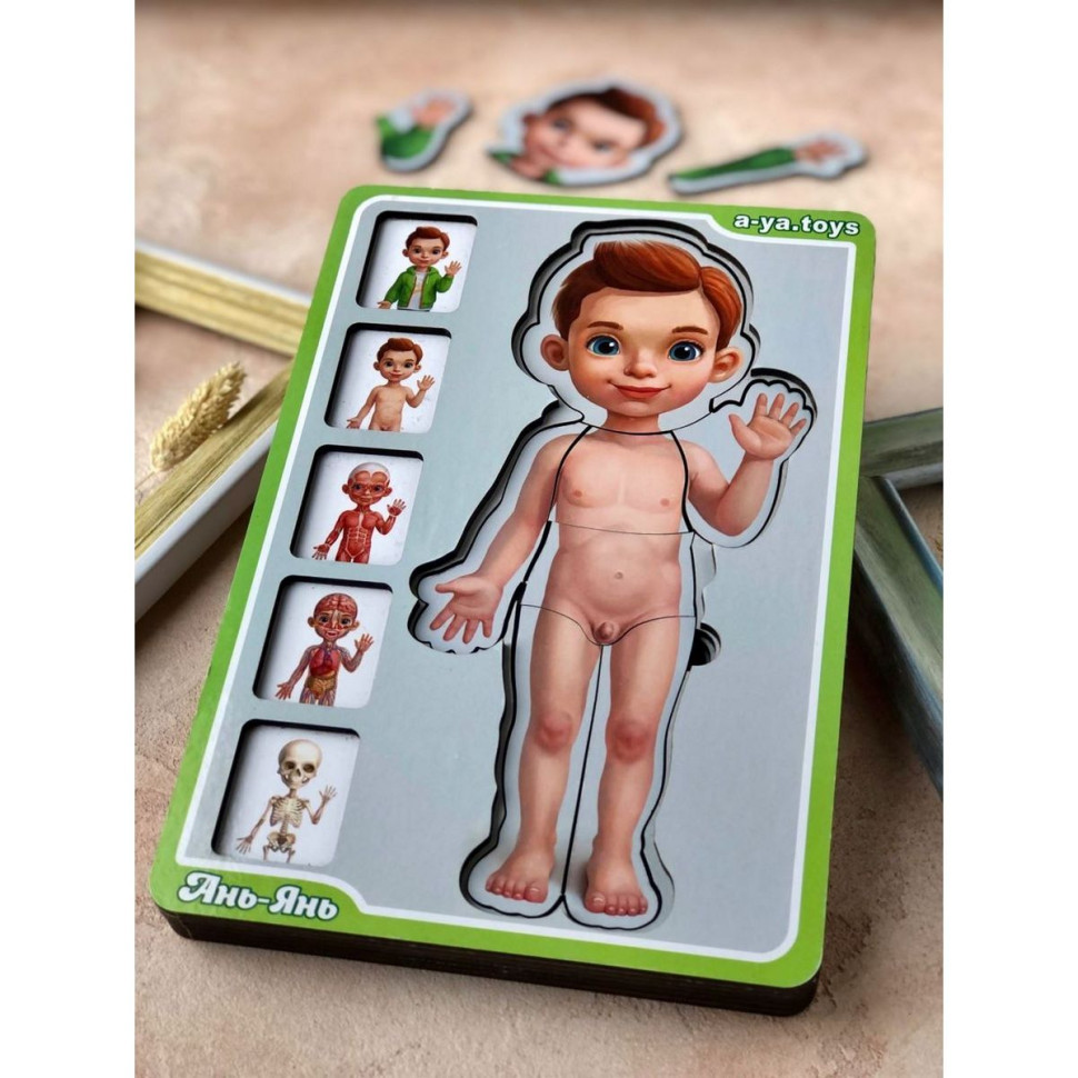 Деревянный пазл-вкладыш 