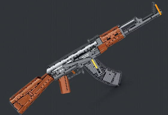 Конструктор зброя Автомат AK47 штурмова гвинтівка на 1366 деталей Кам'янець-Подільський