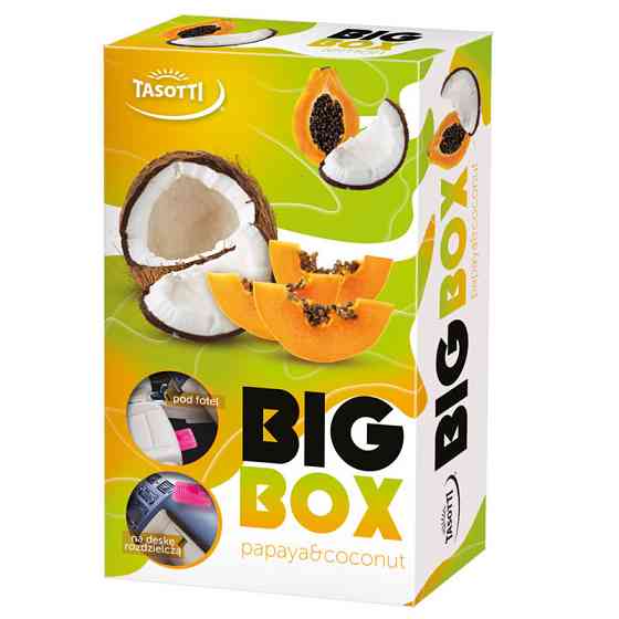 Ароматизатор для авто під сидіння "Big box" Papaya and Coconut (Папайя та кокос) 58г Tasotti Київ